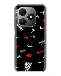 Чехол для TECNO Spark 20 с картинкой «Nike Mix Pattern»