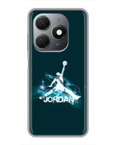 Чехол для TECNO Spark 20 с картинкой «Jordan Blue Fire»