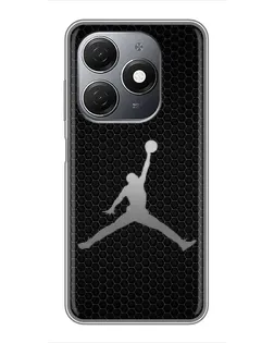 Чехол для TECNO Spark 20 с картинкой «Jordan Dark Carbon»