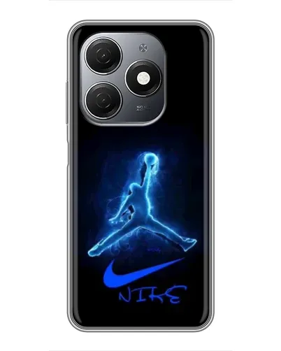 Чехол для TECNO Spark 20 с картинкой «Jordan Neon Blue»