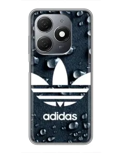 Чехол для TECNO Spark 20 с картинкой «Adidas Trefoil Blue»
