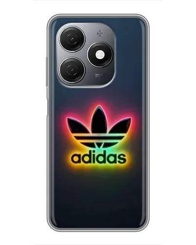 Чехол для TECNO Spark 20 с картинкой «Неоновый Adidas»