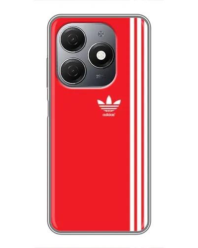 Чехол для TECNO Spark 20 с картинкой «Красный минимализм Adidas»