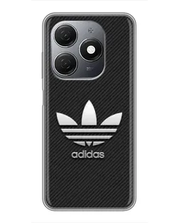 Чехол для TECNO Spark 20 с картинкой «Adidas Карбоновая текстура»