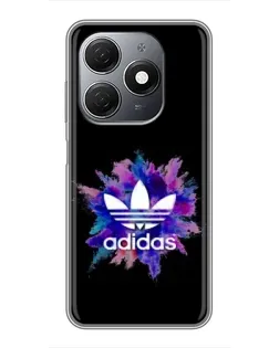 Чехол для TECNO Spark 20 с картинкой «Взрыв красок Adidas»