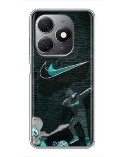 Чехол для TECNO Spark 20 с картинкой «Спортивный арт Nike»
