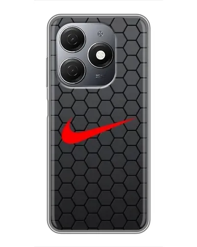 Чехол для TECNO Spark 20 с картинкой «Nike — карбоновая сетка»