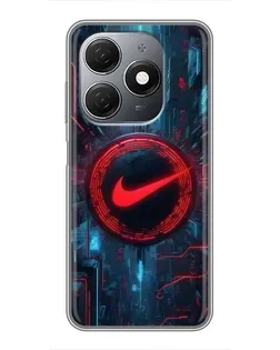 Чехол для TECNO Spark 20 с картинкой «Техногенный стиль Nike»
