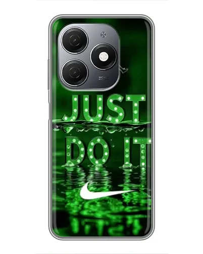 Чехол для TECNO Spark 20 с картинкой «Зеленый неоновый Nike»