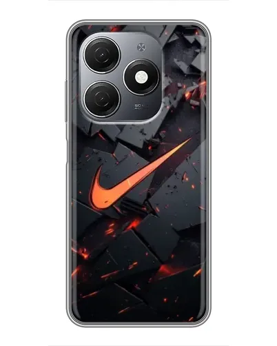 Чехол для TECNO Spark 20 с картинкой «Nike — эффект разломов»