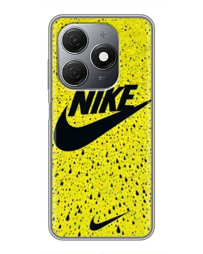 Чехол для TECNO Spark 20 с картинкой «Желтый текстурный Nike»