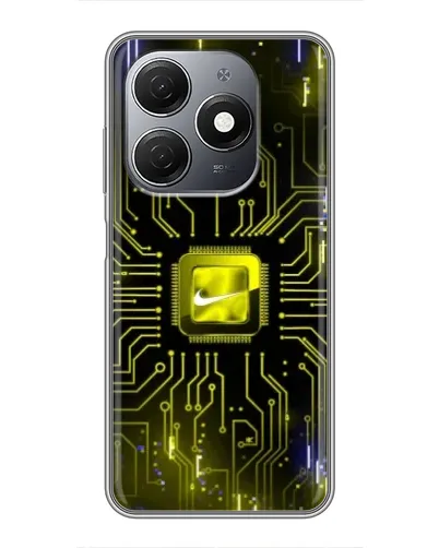 Чехол для TECNO Spark 20 с картинкой «Nike — золотая искра»