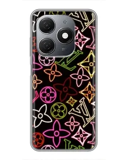 Чехол для TECNO Spark 20 с картинкой «Неоновый микс Nike»