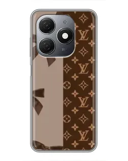 Чехол для TECNO Spark 20 с картинкой «Louis Vuitton — банты»