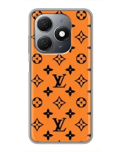 Чехол для TECNO Spark 20 с картинкой «Оранжевый стиль LV»