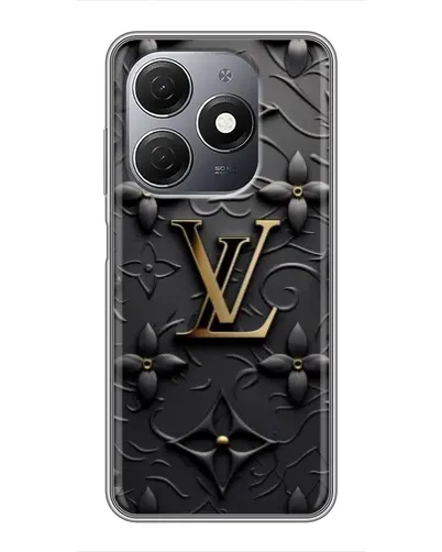 Чехол для TECNO Spark 20 с картинкой «Кожаная текстура LV»