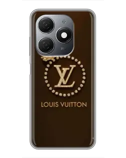 Чехол для TECNO Spark 20 с картинкой «LV — золотая печать»