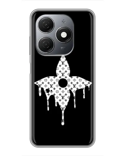 Чехол для TECNO Spark 20 с картинкой «Цветочная монограмма»