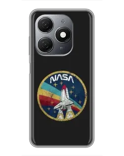 Чехол для TECNO Spark 20 с картинкой «NASA — эмблема миссии»