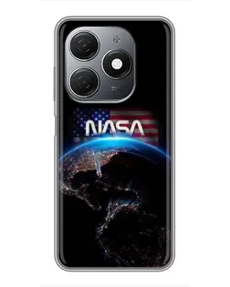 Чехол для TECNO Spark 20 с картинкой «Земля из космоса NASA»