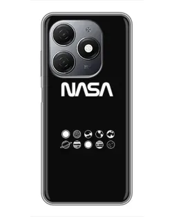 Чехол для TECNO Spark 20 с картинкой «NASA — технический принт»