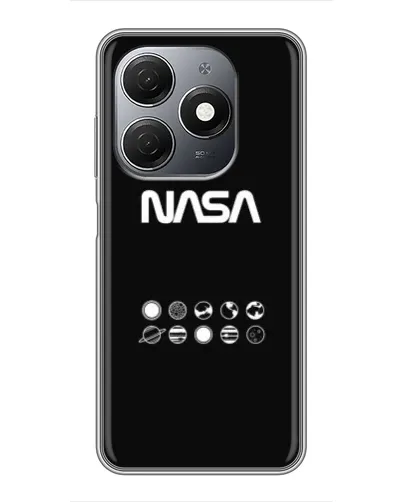 Чехол для TECNO Spark 20 с картинкой «NASA — технический принт»