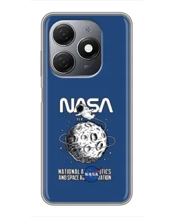 Чехол для TECNO Spark 20 с картинкой «NASA — лунная миссия»