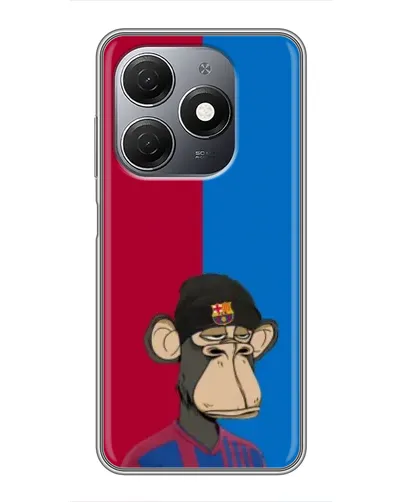 Чехол для TECNO Spark 20 с картинкой «Bored Ape — фанат Барсы»