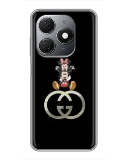 Чехол для TECNO Spark 20 с картинкой «Минни Маус на лого»