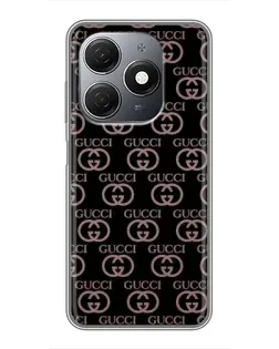 Чехол для TECNO Spark 20 с картинкой «Классическая монограмма Gucci»