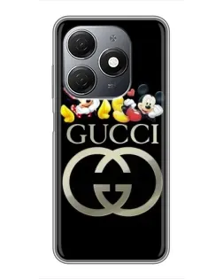 Чехол для TECNO Spark 20 с картинкой «Gucci — герои Disney»
