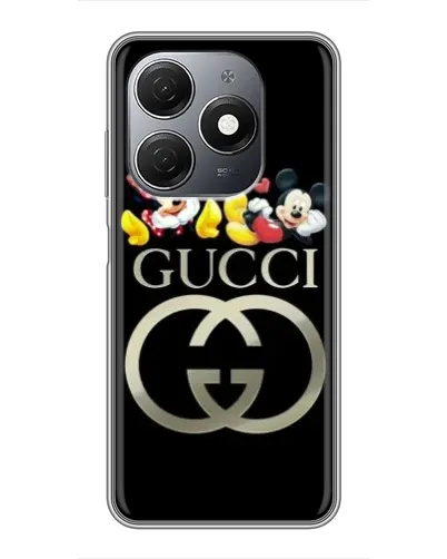 Чехол для TECNO Spark 20 с картинкой «Gucci — герои Disney»