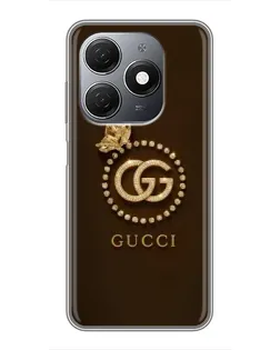 Чехол для TECNO Spark 20 с картинкой «Gucci — золотая бабочка»
