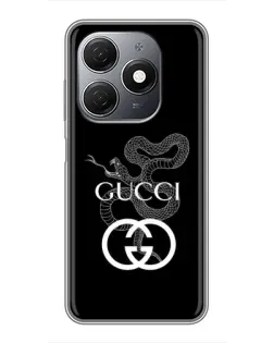 Чехол для TECNO Spark 20 с картинкой «Gucci — серебряная змея»