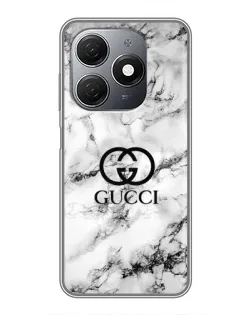 Чехол для TECNO Spark 20 с картинкой «Gucci — мраморный шик»