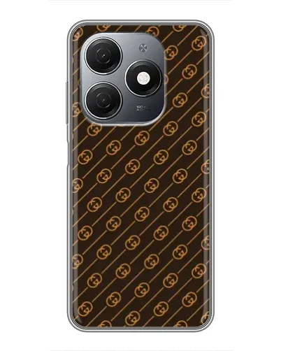 Чехол для TECNO Spark 20 с картинкой «Gucci — золотые диагонали»