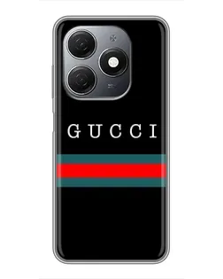 Чехол для TECNO Spark 20 с картинкой «Gucci — красный пояс»