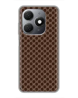 Чохол для TECNO Spark 20 з картинкою «Gucci — шоколадна сітка» Чохол для TECNO Spark 20 з картинкою «Gucci — шоколадна сітка»