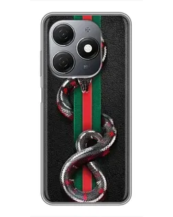 Чохол для TECNO Spark 20 з картинкою «Gucci — змія на смузі» Чохол для TECNO Spark 20 з картинкою «Gucci — змія на смузі»