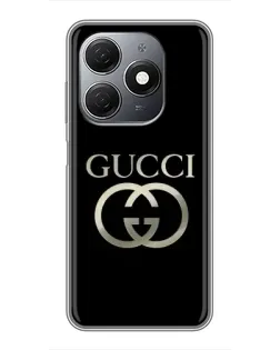 Чохол для TECNO Spark 20 з картинкою «Gucci — золото на чорному» Чохол для TECNO Spark 20 з картинкою «Gucci — золото на чорному»
