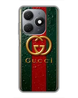 Чохол для TECNO Spark 20 з картинкою «Gucci — фірмова смуга та золото» Чохол для TECNO Spark 20 з картинкою «Gucci — фірмова смуга та золото»