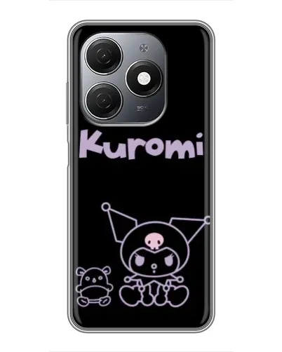 Чохол для TECNO Spark 20 з картинкою «Kuromi — чорний мінімалізм»