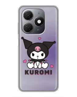 Чехол для TECNO Spark 20 с картинкой «Kuromi — фиолетовый арт»