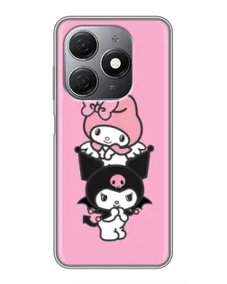Чехол для TECNO Spark 20 с картинкой «Трио My Melody и Kuromi»