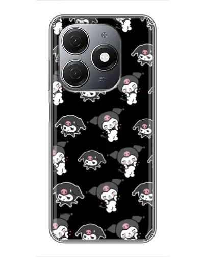 Чохол для TECNO Spark 20 з картинкою «Чорний паттерн Kuromi»