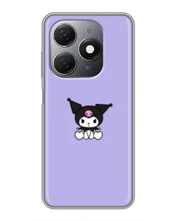 Чехол для TECNO Spark 20 с картинкой «Kuromi — фиолетовый минимализм»