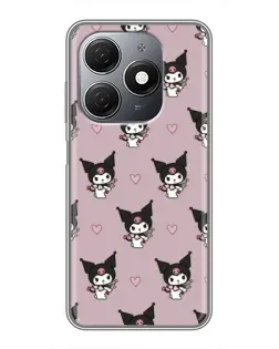 Чехол для TECNO Spark 20 с картинкой «Kuromi — ночной сон»