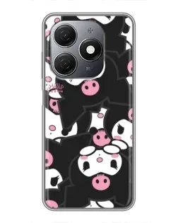 Чехол для TECNO Spark 20 с картинкой «Kuromi с сердечком»
