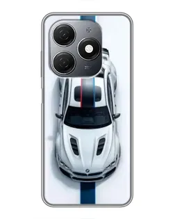Чехол для TECNO Spark 20 с картинкой «Вид сверху — BMW M»