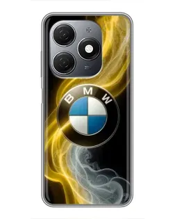 Чохол для TECNO Spark 20 з картинкою «Золотистий дим BMW»